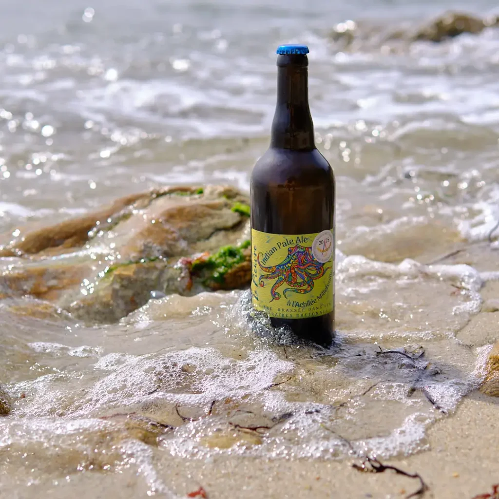 bière IPA dans la mer